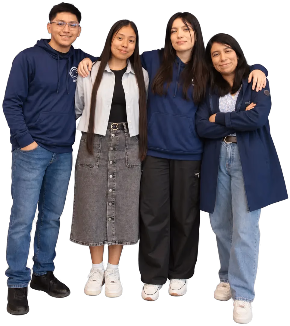 Cuatro campers de Campuslands Guatemala preparados para iniciar su formación tecnológica