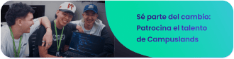 Imagen promocional de patrocinio a la educación tecnológica en Campuslands